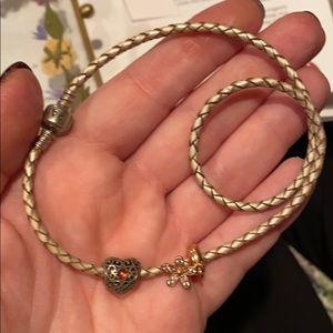 Pandora bracelet w/ 2 charms